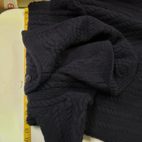 Aran Crafts Ireland Womens Merino Wool Fisherman Cable Knit Sweater Size XS Blue - Picture 6 of 10